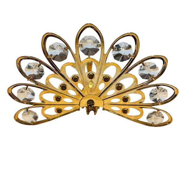 Swarovski Gold Plated Crystal Peacock Ornament By Crystal‎ Temptations figurine - Picture 7 of 10